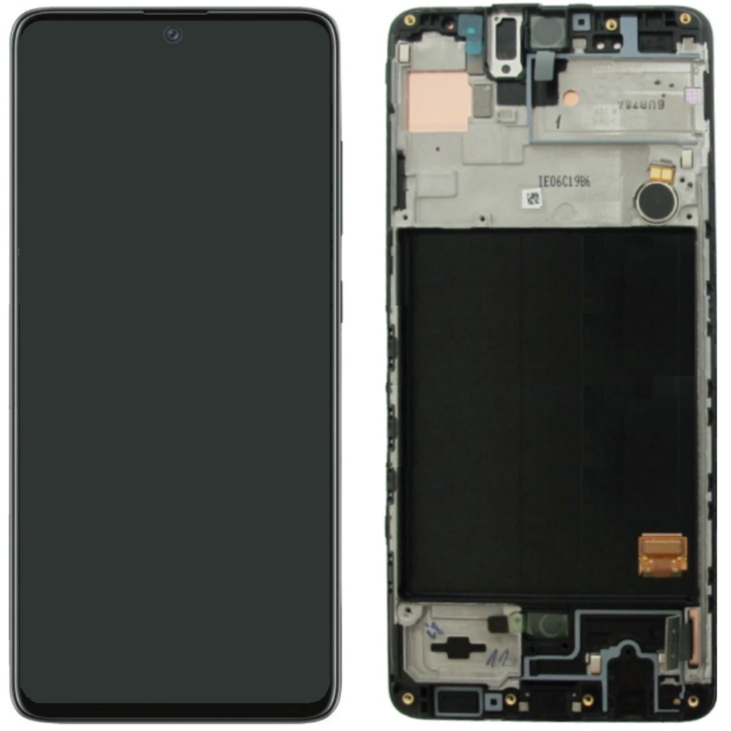 Pantalla Samsung Galaxy A51 A515 Negra OLED con Marco Completa